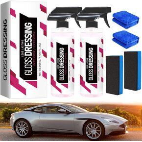 Gloss Dressing - Plastic, Trim & Tire Dressing - Restore Faded Plastics, Plastic Restorer for Cars Ceramic Plastic Coating, Gloss Dressing for Plastic, Car Gloss Dressing, Buff for Shine