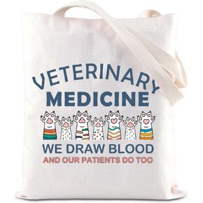 ENSIANTH Veterinary Medicine Tote Bag Medical Veterinary Gift Vet Tech Shoulder Bag Veterinary Day Gift Animal Doctor Gift