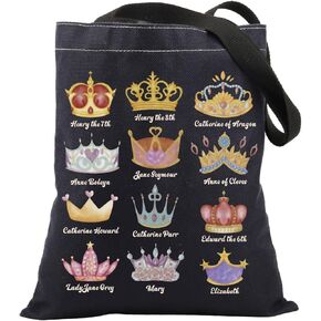 Tudor History Tote Bag Crown Gifts Crown Lover Gifts British History Gifts for British History Lover Social Studies Tote Bag