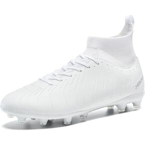 Men's Women's Soccer Shoes High-Tops Lace-Up Non-Slip Spikes Outdoor Sports Athletic Football Cleats in Saudi Arabia
