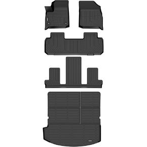 ANBINGO® Floor Mats & Cargo Liner Custom for Buick Enclave 2018-2024 FWD | Essence FWD & AWD | Premium FWD & AWD | Avenir FWD & AWD, 2018 Enclave Base FWD, 2nd Row Bucket Seats, Full Mats