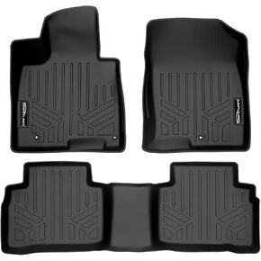 SMARTLINER All Weather Custom Fit Black 2 Row Floor Mat Liner Set Compatible with 2022-2025 Hyundai Tucson
