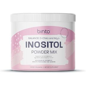 Binto Inositol Powder Mix | 60-Day Supply | 40:1 Ratio of Myo and D-Chiro Inositol | Hormone Balance and Ovulation Support | Preservative Free