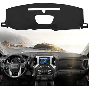 Leather Dashboard Dash Cover Mat Carpet PU Compatible with 2011-2016 Chrysler Town & Country;2011-2020 Dodge Grand Caravan
