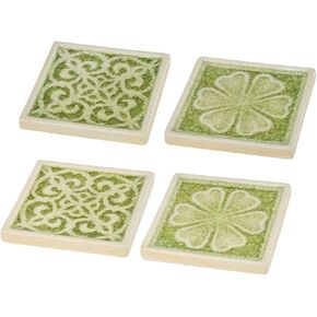 A&B Home Kelly 4 Piece Decorative Coaster