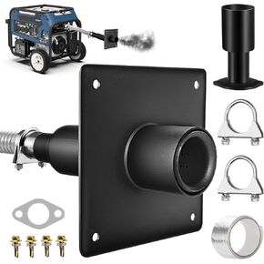 Generator Exhaust Extension Silencer kit with Insulated Through-Wall Mounting Plate,Generator Muffler Silencer Kit Compatible With Firman H07552 Wh03242 T07571/3 Honda Eu6500/7000 ﻿