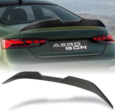 AeroBon Real Carbon Fiber Trunk Spoiler متوافق مع 2017-2023 Audi A5 S5 RS5 Spoiler 4-Door Sportback (نمط MV) in Saudi Arabia