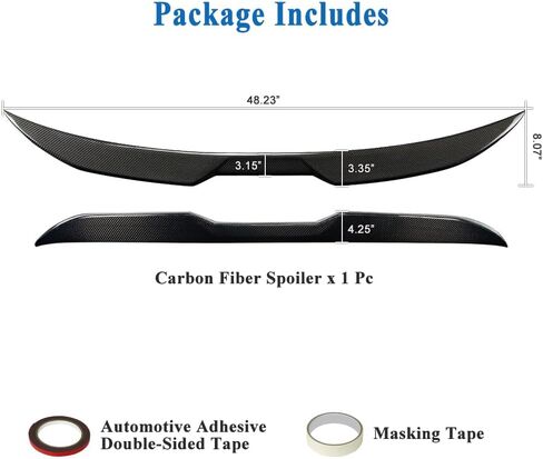 AeroBon Real Carbon Fiber Trunk Spoiler متوافق مع 2017-2023 Audi A5 S5 RS5 Spoiler 4-Door Sportback (نمط MV) in Saudi Arabia