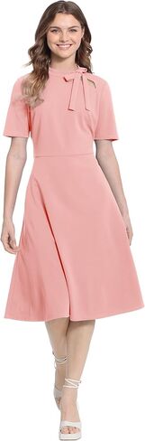 Maggy London Women's Short Sleeve Fit and Flare Scuba Crepe Dress in Saudi Arabia