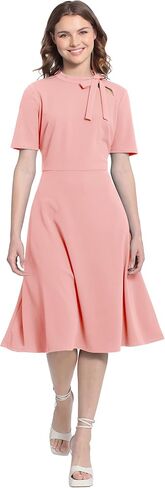 Maggy London Women's Short Sleeve Fit and Flare Scuba Crepe Dress in Saudi Arabia