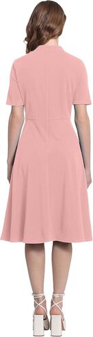 Maggy London Women's Short Sleeve Fit and Flare Scuba Crepe Dress in Saudi Arabia