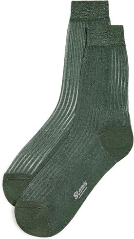 STEMS Women's Fine Ribbed Metallic Crew Socks in Kuwait