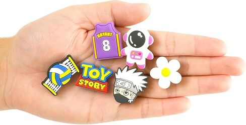 Addnkchn 20 50 100Pcs Random PVC Cartoon Bulk Shoe Charms and pins Decoration with Different Designs Shape for Girls,Boys and Adult Party Gift Shoe Decoration Charms in Saudi Arabia