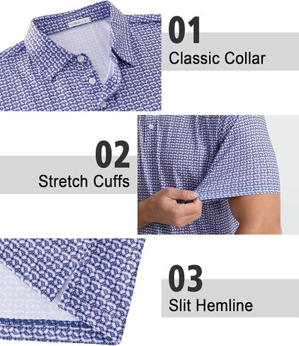 APTRO Men's Golf Polo Shirts Moisture Wicking Dry Fit Quick Dry Short Sleeve Polo Shirts in Saudi Arabia