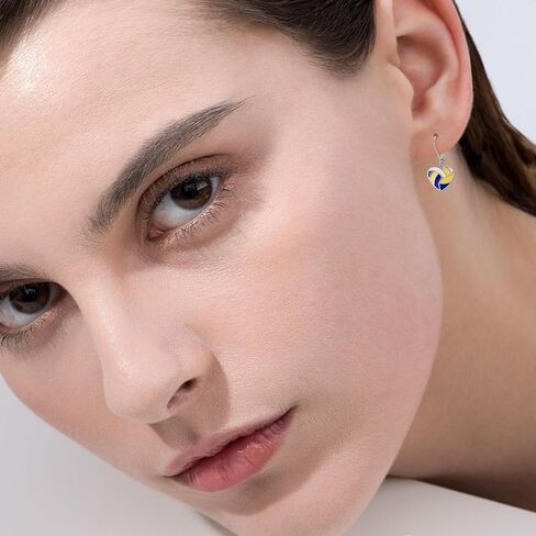 YFN Sports Jewelry Earrings 925 Sterling Silver Baseball Softball Basketball Rugby Football Tennis Volleyball Earrings for Women and Sports Fans Gifts in Saudi Arabia