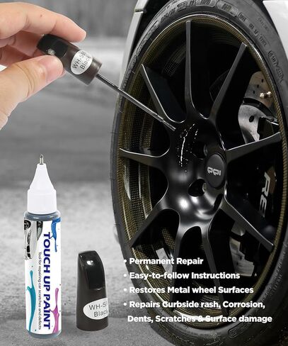 قلم تعبئة الطلاء من YAKEFLY، قلم إصلاح الخدوش لعجلة السيارة اثنين في واحد، قلم إصلاح الخدوش لعجلة السيارة، قلم طلاء حافة السيارة لإزالة الخدوش من عجلة السيارة، سريع وسهل، طلاء لعجلة السيارات (فضي) in Kuwait