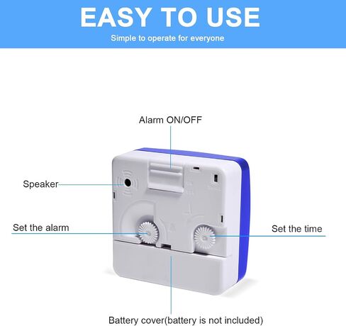 Mini Size Travel Alarm Clocks Bedside Non Ticking Battery Powered Small Clocks Silent Analog Clock for Bedroom Backpacking with Snooze and Nightlight in Saudi Arabia