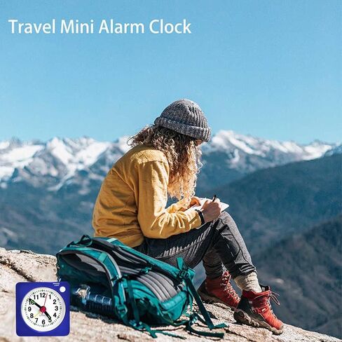 Mini Size Travel Alarm Clocks Bedside Non Ticking Battery Powered Small Clocks Silent Analog Clock for Bedroom Backpacking with Snooze and Nightlight in Saudi Arabia