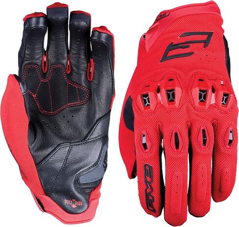 Stunt EVO 2 Motorcycle Gloves for Men - Riding Gloves for Motorcycle, Scooter and More, with AirgoProtech Shells, Black/Red in Saudi Arabia