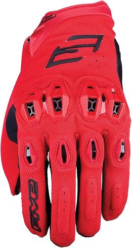 Stunt EVO 2 Motorcycle Gloves for Men - Riding Gloves for Motorcycle, Scooter and More, with AirgoProtech Shells, Black/Red in Saudi Arabia