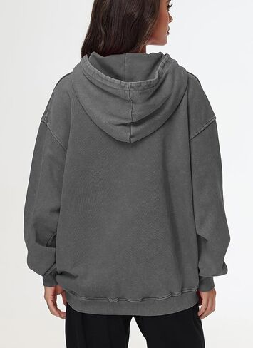 Chaos World Women Oversized Hoodies Acid Wash Pullover Vintage Hoodie Heavyweight Sweatshirt Streetwear in Kuwait