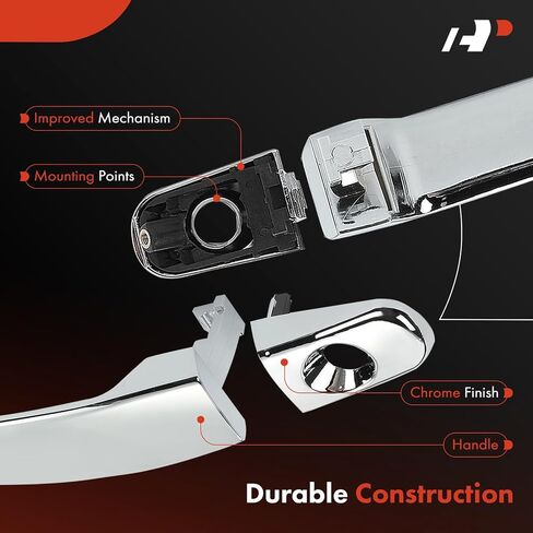 A-Premium Front Left Driver Side Exterior Door Handle with Keyhole Compatible with Chevrolet Equinox 2005-2009, Malibu 2004-2008, HHR 2006-2011 & Suzuki XL-7 2007-2009 & Pontiac G6, Torrent, Chrome in Saudi Arabia