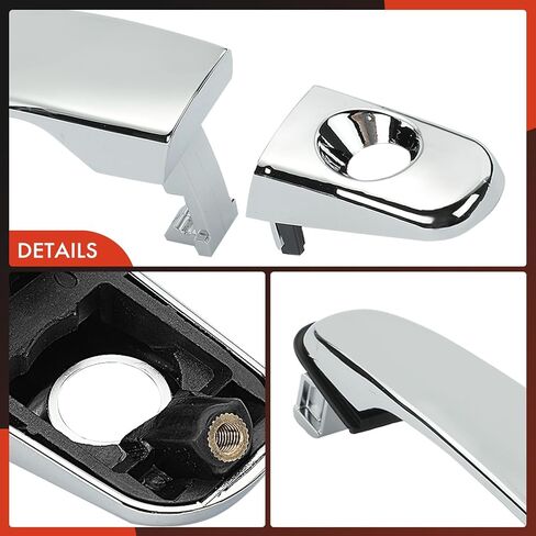 A-Premium Front Left Driver Side Exterior Door Handle with Keyhole Compatible with Chevrolet Equinox 2005-2009, Malibu 2004-2008, HHR 2006-2011 & Suzuki XL-7 2007-2009 & Pontiac G6, Torrent, Chrome in Saudi Arabia