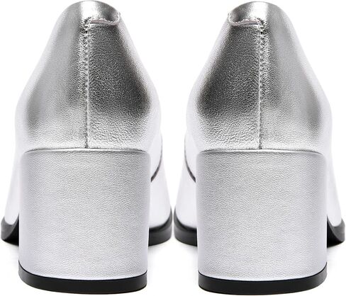حذاء نسائي كاجوال من FEMSTEP سهل الارتداء من الجلد غير اللامع بمقدمة مربعة وكعب منخفض مكتنز مقاس 2.5 بوصة in Kuwait
