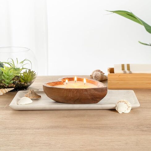 Restaurantware-Coco Casa 7.1 × 5.5 × 2 بوصة شمعة وعاء العجين من خشب القلب، 1 شمعة وعاء الخبز المصبوبة يدويًا - عطر الأناناس والبابايا، مزيج شمع مزدوج، شمعة معطرة بشمع الصويا، فتيل قطني in Saudi Arabia