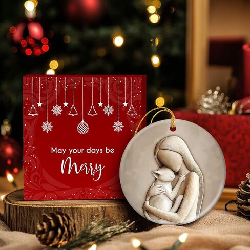 Horse Ornaments for Christmas Tree 2024, Horse Gifts for Women, Double Sided Ceramic Ornaments Hanging Decor, Horse Gifts Christmas Keepsake, Christmas Decorations for Tree in Kuwait