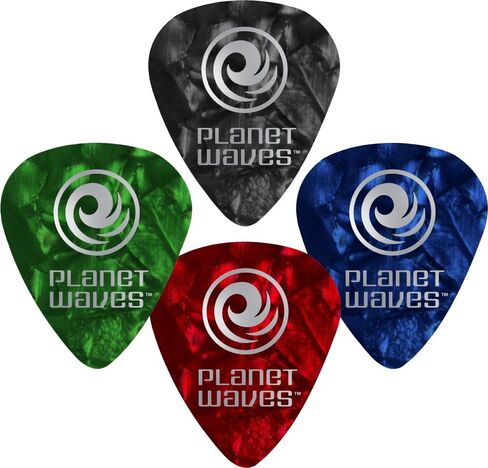 D'Addario Accessories White Pearl Celluloid Guitar Picks, 25 pack, Light in Kuwait