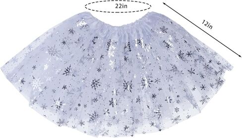 عيد الميلاد الأبيض بريق ندفة الثلج توتو عقال مجموعة سباركلي ندفة الثلج اللباس الملحقات للفتيات عيد الميلاد الشتاء موضوع حزب تأثيري ملابس زي in Kuwait