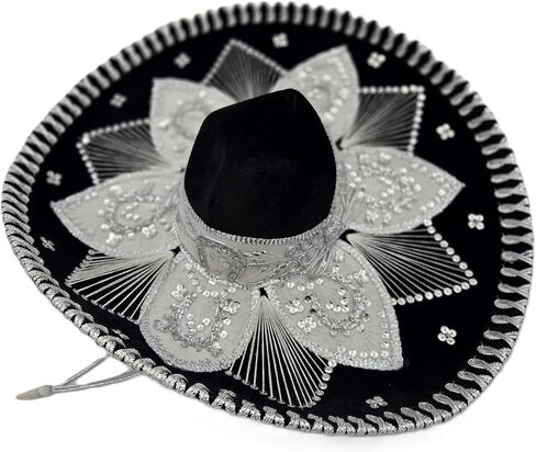 Mariachi Sombrero, Black & Silver, Adult Size in Saudi Arabia