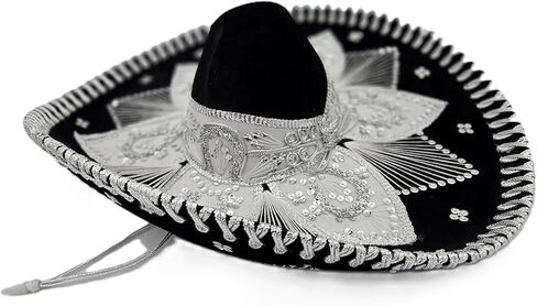Mariachi Sombrero, Black & Silver, Adult Size in Saudi Arabia