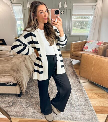 بنطلون رياضي نسائي واسع الساق من Air Essentials، عالي الخصر مع جيوب جانبية in Kuwait