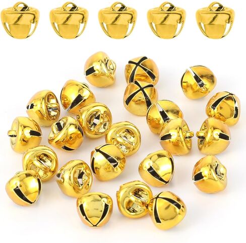 100 Pcs Jingle Bells for Craft, 10mm/0.39in Multi-Color DIY Craft Bells, Christmas Jingle Bell Small Bell for Christmas Wind Chimes Jewelry Ornaments Holiday Home Party Decoration in Saudi Arabia