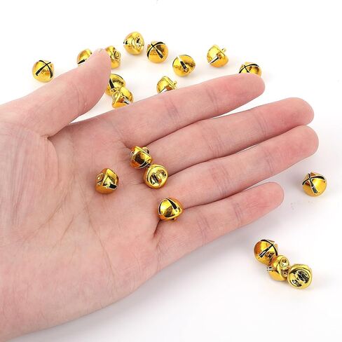 100 Pcs Jingle Bells for Craft, 10mm/0.39in Multi-Color DIY Craft Bells, Christmas Jingle Bell Small Bell for Christmas Wind Chimes Jewelry Ornaments Holiday Home Party Decoration in Saudi Arabia