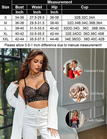 Avidlove Women's Lingerie Sexy Mesh Bralette And Panty Sets 2 Pieces Matching Underwear Outfits S-XXL in Kuwait