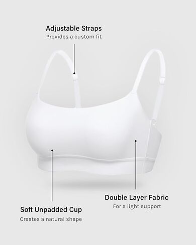 INLYRIC Women's Cotton Bralette - Wireless Unlined Sleep Comfortable Seamless Cami Bra in Saudi Arabia