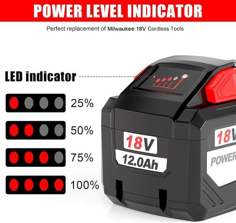 S SKSTYLE 8.0Ah Replacement Battery for Milwaukee M18 48-11-1880 18v 8.0 Ah Lithium-Ion Battery Pack (Compatible with All Milwaukee 18-Volt Cordless Power Tools) in Saudi Arabia
