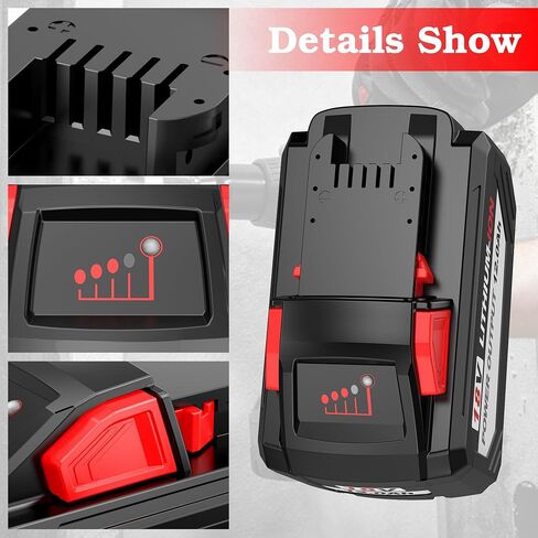 S SKSTYLE 8.0Ah Replacement Battery for Milwaukee M18 48-11-1880 18v 8.0 Ah Lithium-Ion Battery Pack (Compatible with All Milwaukee 18-Volt Cordless Power Tools) in Saudi Arabia