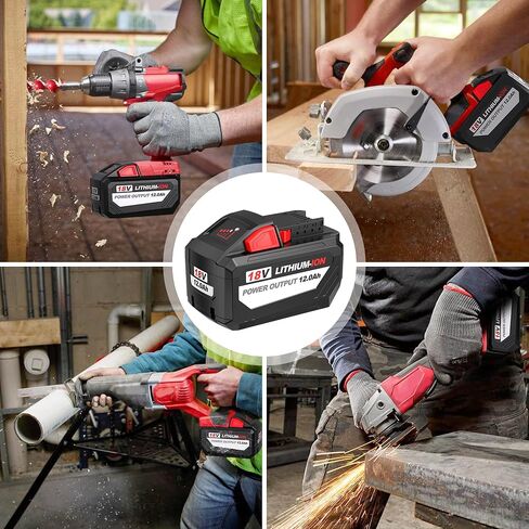 S SKSTYLE 8.0Ah Replacement Battery for Milwaukee M18 48-11-1880 18v 8.0 Ah Lithium-Ion Battery Pack (Compatible with All Milwaukee 18-Volt Cordless Power Tools) in Saudi Arabia