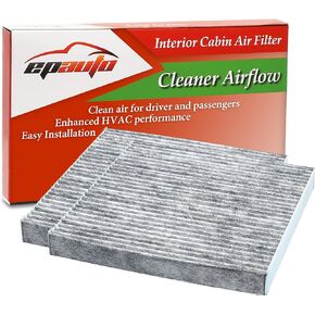 2 Pack - EPAuto CP134 (CF10134) Premium Cabin Air Filter includes Activated Carbon