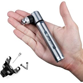 Mini Bike Pump - Fits Presta & Schrader- 160 PSI - Includes Mount Kit -Compact & Light - Bicycle Tire Pump for Road,Mountain and BMX Bikes -2.9 oz
