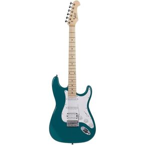 Monoprice 6 String Solid-Body Electric Guitar, Right (610037), Teal