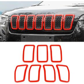 JeCar Grille Inserts ABS Grill Cover Trim Kit Compatible with Jeep Cherokee 2019-2021 KL, Black