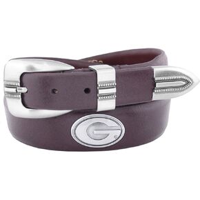 NCAA Georgia Bulldogs Tip Leather Concho Belt