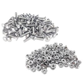 120pcs Stainless Steel Bolt & 120pcs Nut kit fits for Peterbilt 379 Grille Surround Hood Hardware