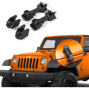 مجموعة أدوات تحرير مزلاج غطاء محرك السيارة الأسود تناسب سيارات جيب رانجلر TJ 2007-2016 تتضمن كلا من مقابض غطاء المحرك G014JP in Kuwait