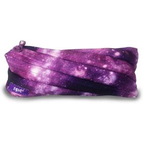 ZIPIT Colorz Pencil Case for Girls | Pencil Pouch for School, College and Office | Pencil Bag for Kids (Purple Galaxy)